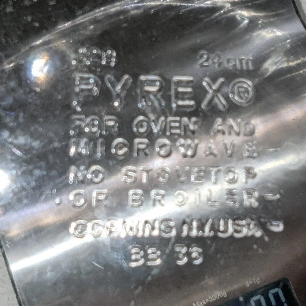 Pyrex clear glass